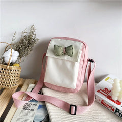 Japanese Canvas Women Bags Harajuku Style Small Square Bag