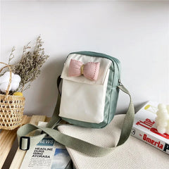 Japanese Canvas Women Bags Harajuku Style Small Square Bag