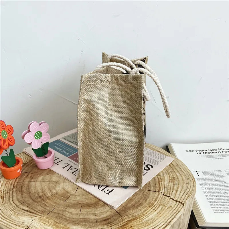 Japanese Cartoon Bear Lunch Box Bag Large Capacity Storage Tote Bag