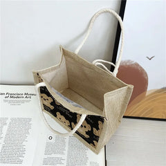 Japanese Cartoon Bear Lunch Box Bag Large Capacity Storage Tote Bag