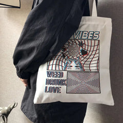 Japanese Cartoon Casual Women's Shoulder Bag Hip-hop Women's Bag