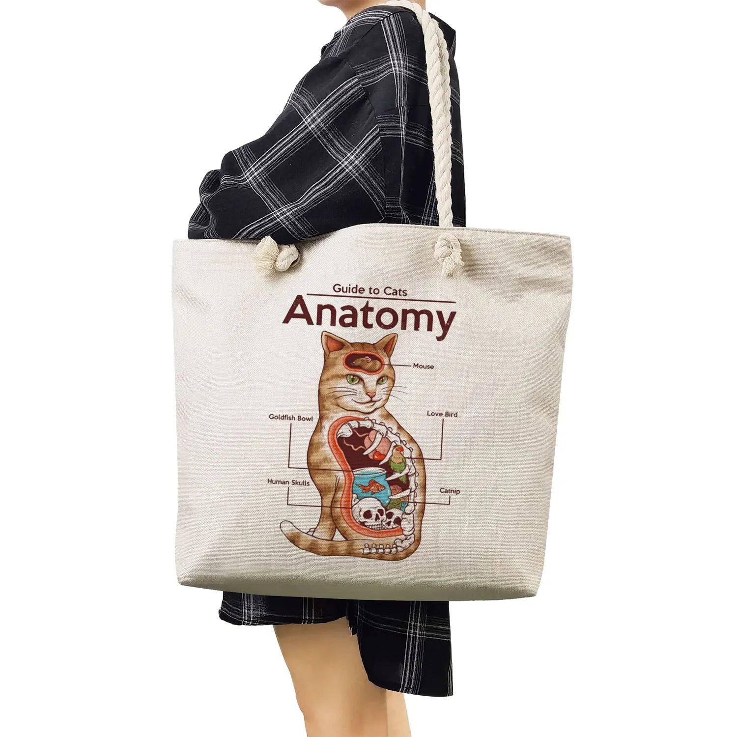 Japanese Cat Tote Bags for Women Cartoon Handbags Girl Shoulder Bags