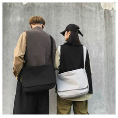Japanese Cotton Cloth Big Lady Satchels Unisex Cross Body Bag