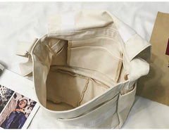 Japanese Cotton Cloth Big Lady Satchels Unisex Cross Body Bag