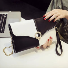 Japanese Envelope Bag Metal Buckle Women Shoulder Bag Short Handle Handbag