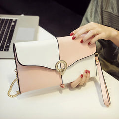 Japanese Envelope Bag Metal Buckle Women Shoulder Bag Short Handle Handbag