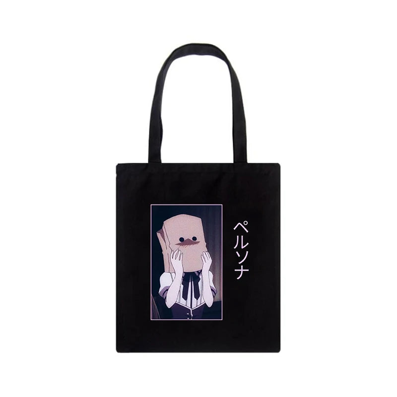 Japanese Eye Anime Cartoon Ulzzang Canvas Bag Casual Female Large Capacity
