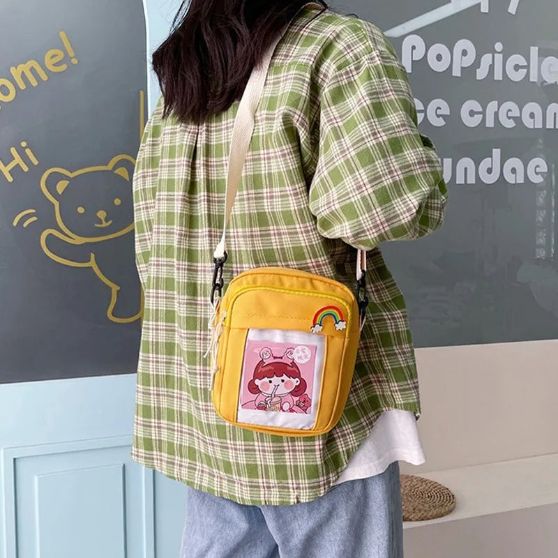 Japanese Women Shoulder Bag Canvas Crossbody Bags For Girls