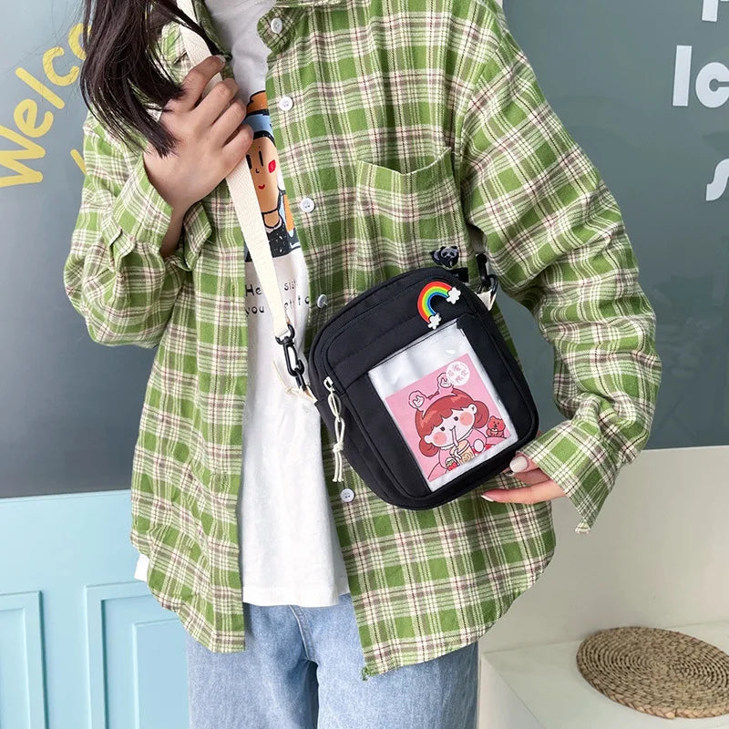 Japanese Women Shoulder Bag Canvas Crossbody Bags For Girls