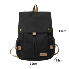 Japanese Flap Backpack Women Large Capacity Drawstring School Bag