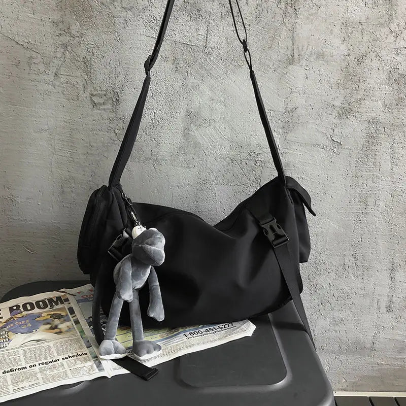 Japanese Nylon Sling Bag Large Capacity Shoulder Handbag