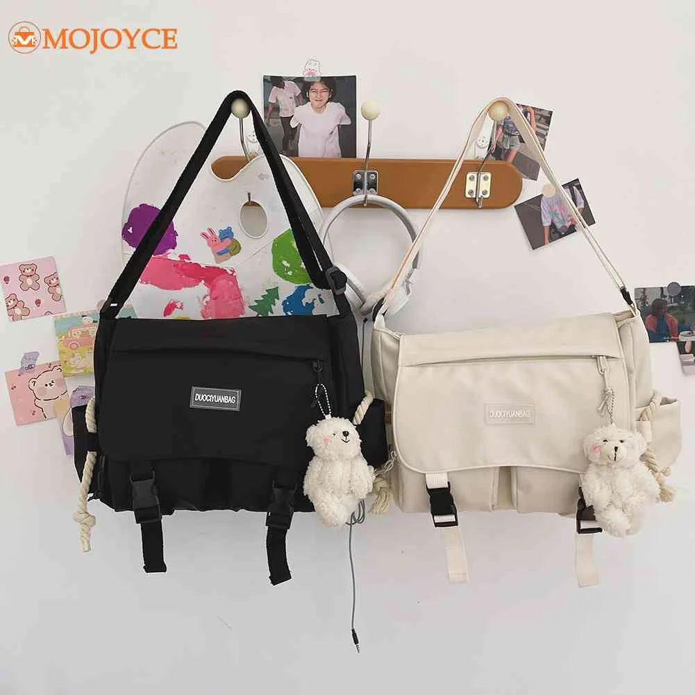 Harajuku Crossbody Bag for Women Girls School Book Bag Shoulder Bolsas