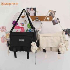 Harajuku Crossbody Bag for Women Girls School Book Bag Shoulder Bolsas