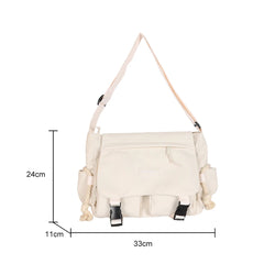 Harajuku Crossbody Bag for Women Girls School Book Bag Shoulder Bolsas