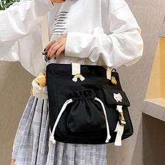 Japanese Harajuku Girls Crossbody Bag Large Capacity Handbag Shoulder Tote