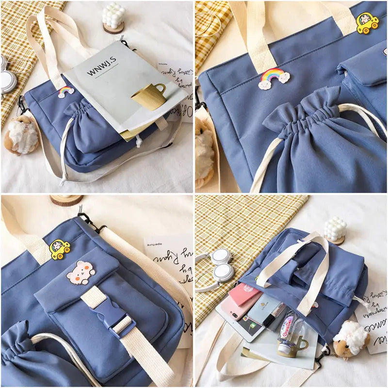 Japanese Harajuku Girls Crossbody Bag Large Capacity Handbag Shoulder Tote