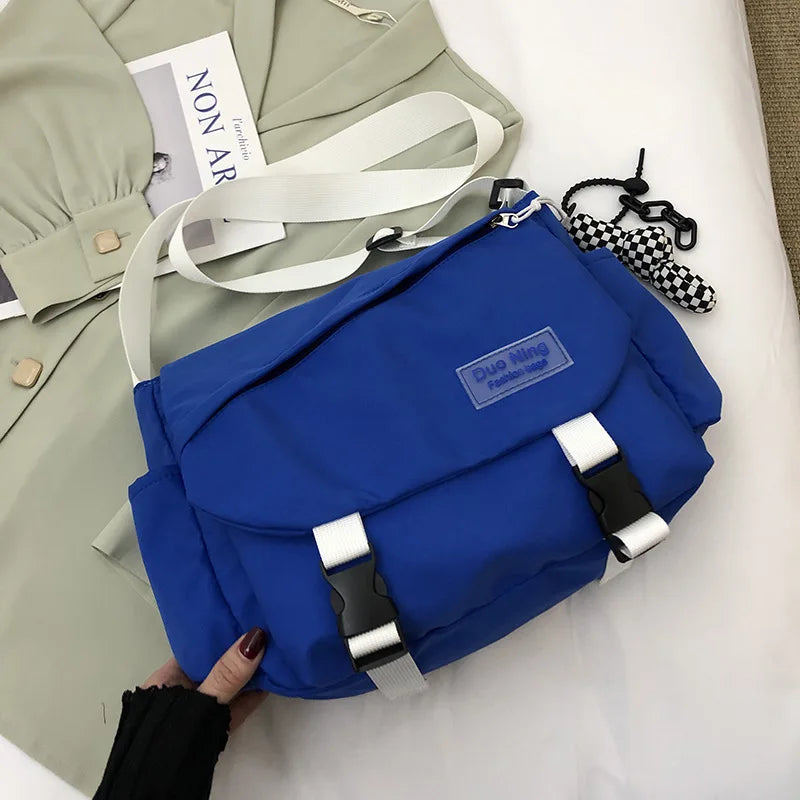 Japanese Harajuku Nylon Messenger Bags for Women High School Girls Shoulder Bag