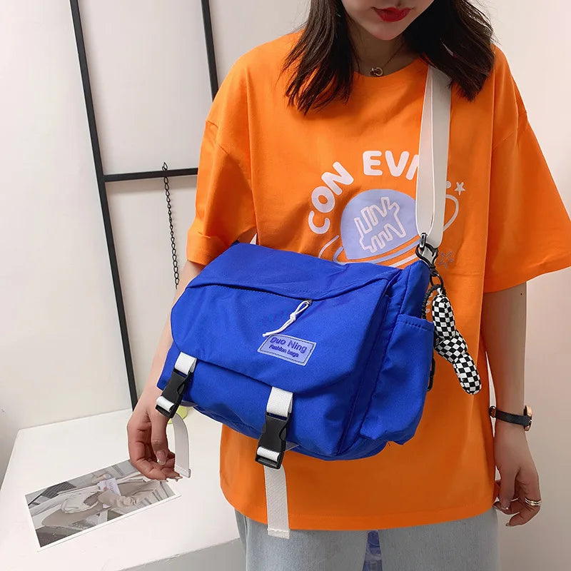 Japanese Harajuku Nylon Messenger Bags for Women High School Girls Shoulder Bag