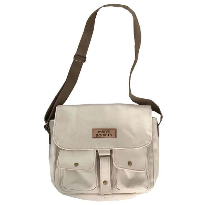 Japanese Harajuku Style Tooling Messenger Bag Canvas Messenger Bags