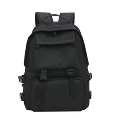 Japanese Harajuku Style Backpack Multiple Pockets Solid Shoulder Bag