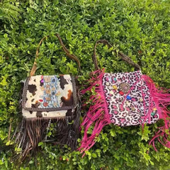 Harajuku Y2k Tassel Leopard Print Shoulder Bag