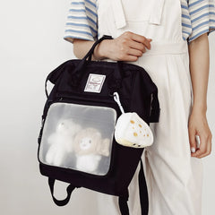 Japanese High School Backpack Teenage Girl Large Capacity Nylon Bookbag Harajuku