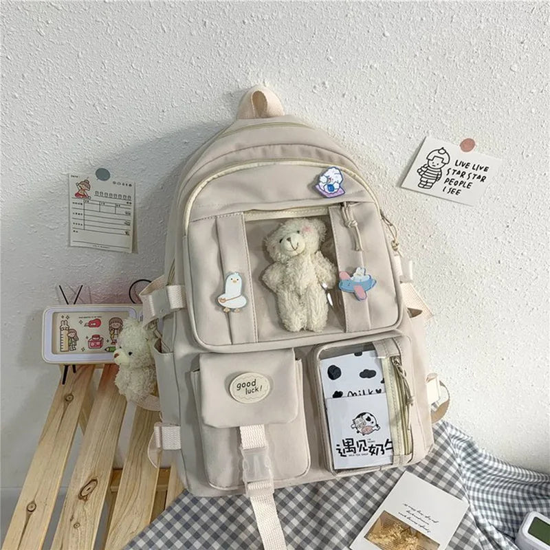 Japanese High School Girls Schoolbags Women Harajuku Bookbags Large Capacity
