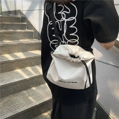 Japanese Ins Shoulder Bag Hip-hop Drawstring Harajuku Tooling Street Couple Mess