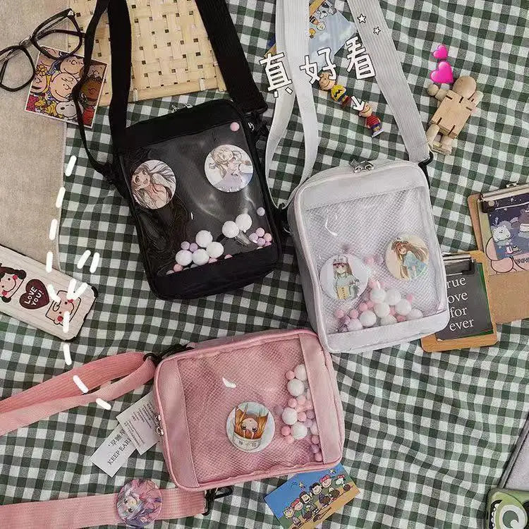Japanese Itabag Mini Crossbody Bag PVC Transparent Clear Small For Teens Girls