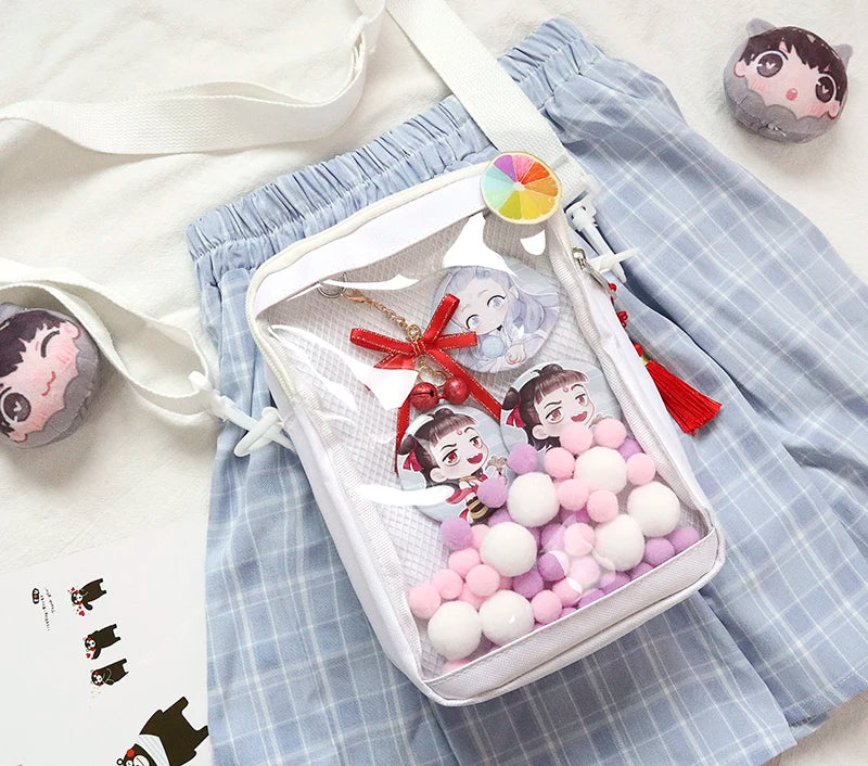 Japanese Itabag Mini Crossbody Bag PVC Transparent Clear Small For Teens Girls