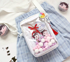 Japanese Itabag Mini Crossbody Bag PVC Transparent Clear Small For Teens Girls