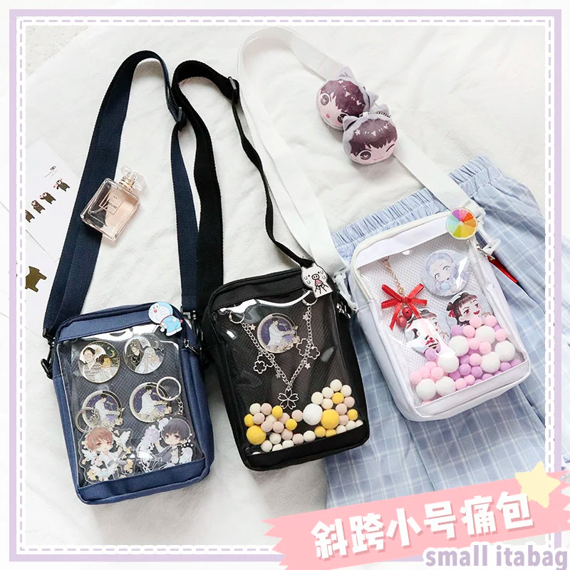 Japanese Itabag Mini Crossbody Bag PVC Transparent Clear Small For Teens Girls