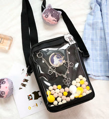 Japanese Itabag Mini Crossbody Bag PVC Transparent Clear Small For Teens Girls