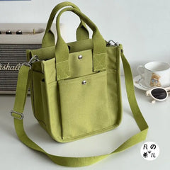 Japanese Canvas Messenger Bag Large Capacity Ladies Tote