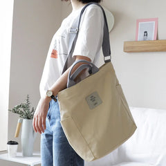 Japanese College Canvas Women Handbag Shoulder Messenger Bags Large Capacity Tot