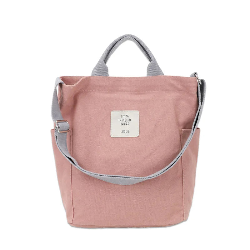 Japanese College Canvas Women Handbag Shoulder Messenger Bags Large Capacity Tot