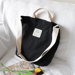 Japanese College Canvas Women Handbag Shoulder Messenger Bags Large Capacity Tot