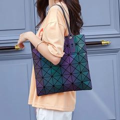 Japanese Women Geometry Shoulder Bags Summer Handbag