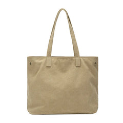 Japanese Canvas One-shoulder Tote Bag for Shopping and Commuting