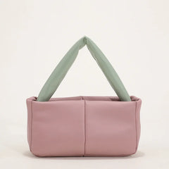 Japanese Macaron PU Leather Small Square Bag Lady Bags Style Shoulder Bag