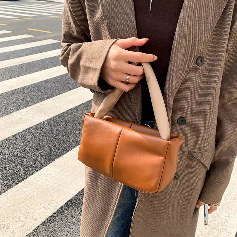 Japanese Macaron PU Leather Small Square Bag Lady Bags Style Shoulder Bag
