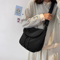 Japanese Postman Bag Female Student Class Crossbody Bags Large Capacity Handbag