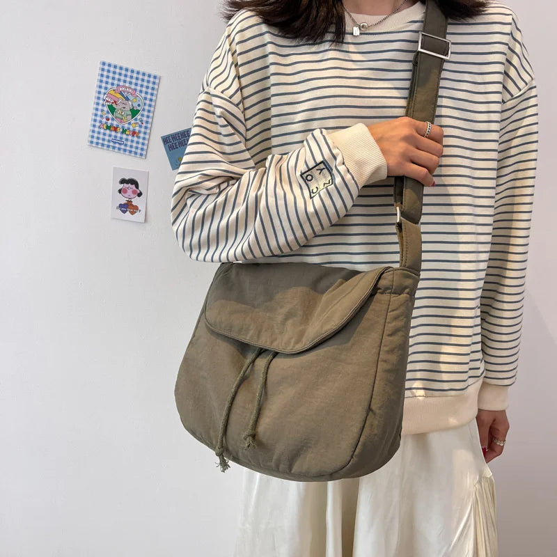 Japanese Postman Bag Female Student Class Crossbody Bags Large Capacity Handbag