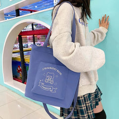 Japanese Preppy Style PVC Transparent Shoulder Bag Tote
