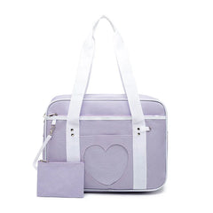 Japanese Preppy Style Pink Uniform Shoulder School Bags for Women Girls