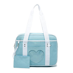 Japanese Preppy Style Pink Uniform Shoulder School Bags for Women Girls