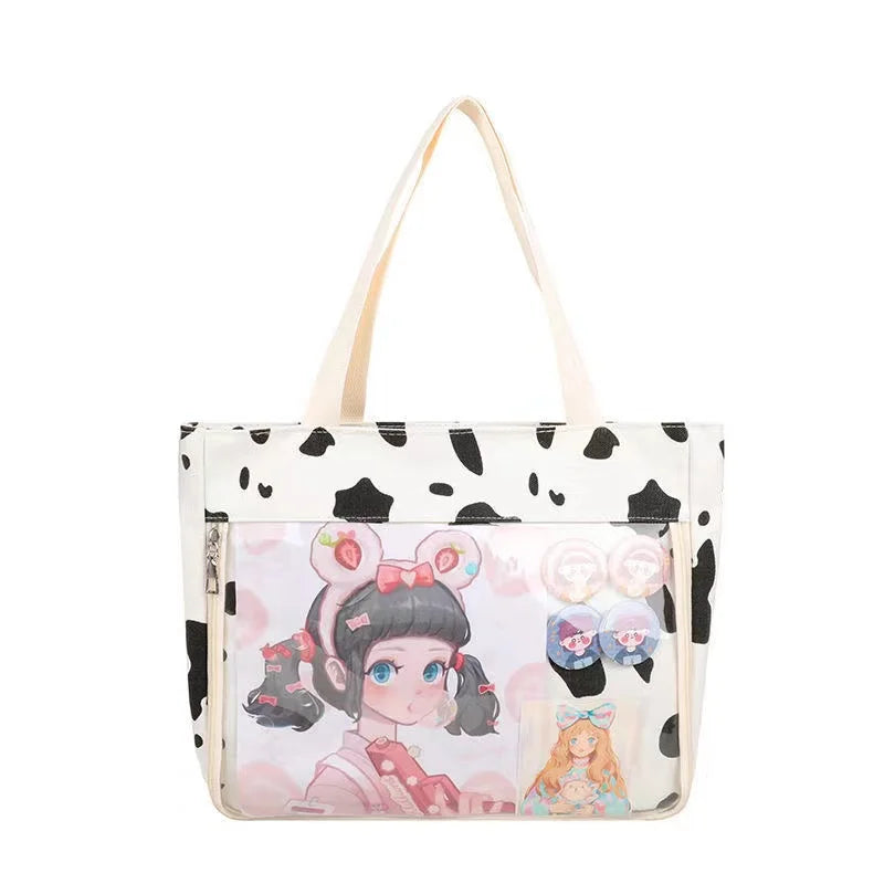 Japanese Itabag Girls Canvas Tote Shoulder Bag Crossbody Satchel