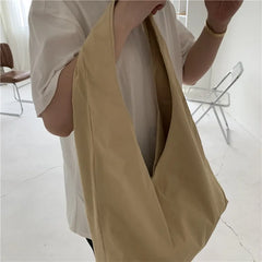 Japanese Nylon Shoulder Bag Large Capacity Lightweight Handbag