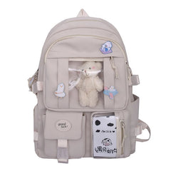 Japanese Style Backpack for Women Girl Student Schoolbags Large Capacity Nylon K