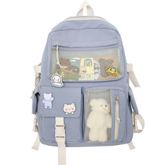 Japanese Style Cartoon Schoolbag Double Shoulder Bag for Teenage Girl Students